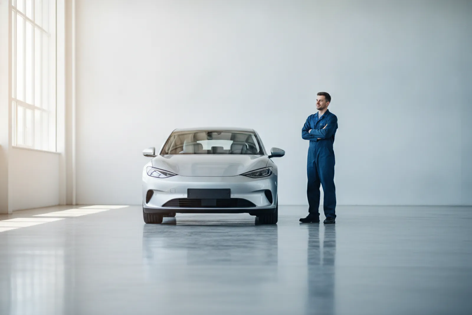Officina meccanica moderna, pulita e organizzata